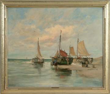 Charles Gruppe (American, 1928) "Low Tide Dutch Coast" 